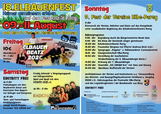 Titelbild: 18. Elbauenfest und 9. Fest der Vereine